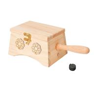 Heat Cushion Massage Box - Wood Heat Treatment Massage Box for the Body, Ergonomic Massage Aid with Strap for Stomach Waist Back Arms Knees Women Men Adults