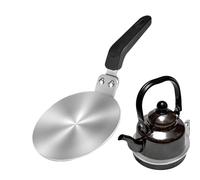 Heat Diffuser Plate for Stove, Stainless Steel Induction Adapter with Handle, Cooking Plate for Coffee, Milk & Cookware on Electric Glass Cooktop