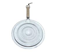 KitchenCraft Heat Diffuser / Simmer Ring with Wooden Handle, Silver