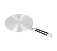 Heat Diffuser, Stainless Steel Induction Adapter Round Plate with Silicone Handle for Electric Gas Stove Glass Induction Cooktop, Heat Diffuser Cooking Induction Adapter Hob Ring Plate(24cm)