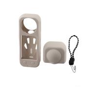 Heat Dissipating Silicone Case For Insta360 X5 Rugged Protective Cover Anti Drop Full Body Shield Snug Fit Accessory For Action Camera Vlogging White Black(White)