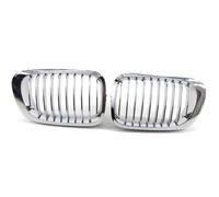 Heat dissipation Compatible With BMW For E46 325Ci 330Ci 3 Series 1999 2000 2001 2002 1 Pair Front Kidney Grill Grille Chrome Car Bumper Mesh Racing