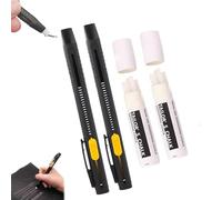 Heat Erasable Fabric Marker for Sewing, Embroidery, Quilting, Erasable Sewing Marker Pens, 2 Pen Shells with 40 Pcs Refills, Washable Erasable Replaceable Refill Marker Pen for Cotton Knitted Fabric