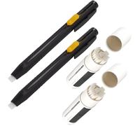 Heat Erasable Fabric Marker for Sewing, Embroidery, Quilting, Washable Erasable Replaceable Refill Marker Pen, Heat Disappearing Washable Sewing Chalk Fabric Marking Pen (2Pen(40 Refills))