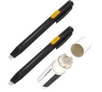 Heat Erasable Fabric Marker for Sewing, Embroidery, Quilting, Washable Erasable Replaceable Refill Marker Pen, Heat Disappearing Washable Sewing Chalk Fabric Marking Pen (2Pen(20 Refills))