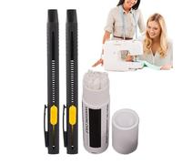 Heat Erasable Fabric Markers - 2pcs Washable Sewing Pens With 20 Refill Ink | Water-Soluble Quilting Embroidery Cotton Knitted Fabric Tools For Tailors Crafters Artists