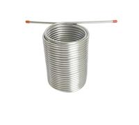 Heat Exchanger, 19m Length Cooling Coil,Double Layer Beer Water Wort Chiller, Box Stainless Steel 8mm Tube Homebrew Draft Cooler