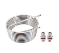 Heat Exchanger, 25ft(7.6Meter) Weldless Heat Exchange Recirculating Mash System Coil 304 Stainless Steel 1/2" Tubing 10" 12" Diameter(10 inch Diameter)