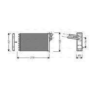 AVA Cabin Heater Core AI6156 for SKODA SUPERB (2002) 2.5 TDI etc