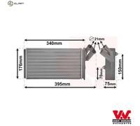 Heater core Mechanically jointed cooling fins 09006129 VAN WEZEL for PEUGEOT