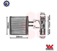 HEAT EXCHANGER INTERIOR HEATING 17006150 FOR FIAT 176B1.000/B4.000 1.2L 4cyl