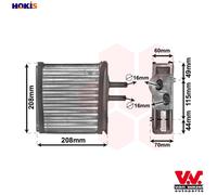 HEAT EXCHANGER INTERIOR HEATING 17006150 FOR FIAT 176B1.000/B4.000 1.2L 4cyl