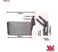 HEAT EXCHANGER INTERIOR HEATING 43006228 FOR RENAULT D7F720/710/722/746 1.1L