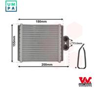 Heater core Brazed cooling fins 52006093 VAN WEZEL for SUZUKI VITARA Cabrio