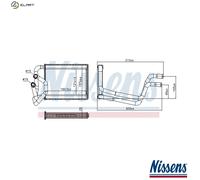 NISSENS 707245 Heater matrix