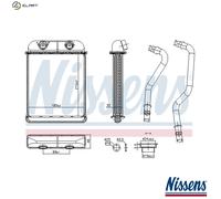 NISSENS 707257 Heater matrix