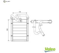 HEAT EXCHANGER INTERIOR HEATING 811684 FOR TOYOTA YARIS/VERSO/VAN 1.3L 4cyl