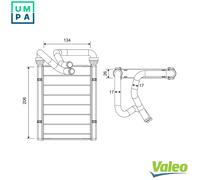 HEAT EXCHANGER INTERIOR HEATING 811684 FOR TOYOTA YARIS/VERSO/VAN 1.3L 4cyl