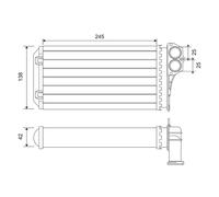HEAT EXCHANGER, INTERIOR HEATING 812221