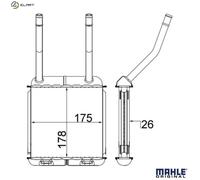 MAHLE AH 140 000S Heater matrix