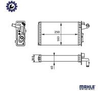 MAHLE ORIGINAL AH 141 000S Heater matrix