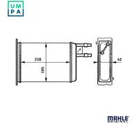 MAHLE ORIGINAL AH 147 000S Heater matrix