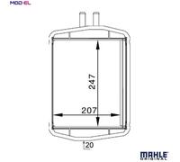 MAHLE ORIGINAL AH 152 000S Heater matrix