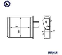 HEAT EXCHANGER INTERIOR HEATING AH 159 000S FOR FIAT 176B1.000/B4.000 1.2L 4cyl