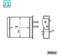 MAHLE ORIGINAL AH 159 000S Heater matrix
