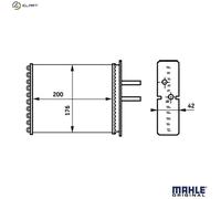 MAHLE ORIGINAL AH 161 000S Heater matrix
