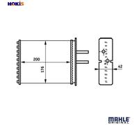 MAHLE ORIGINAL AH 161 000S Heater matrix
