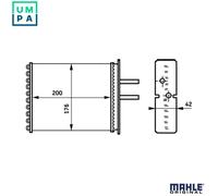 MAHLE ORIGINAL AH 161 000S Heater matrix