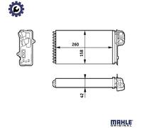 MAHLE ORIGINAL AH 162 000S Heater matrix