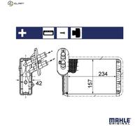 MAHLE ORIGINAL AH 164 000S Heater matrix