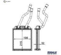 MAHLE ORIGINAL AH 180 000S Heater matrix