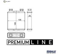 MAHLE ORIGINAL AH 188 000P Heater matrix