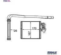 Mahle Original Heater Matrix AH 197 000S - for Ford Fiesta VI (STJB/STJD/STJC) 1.2L
