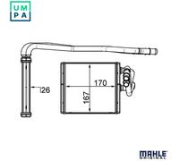 MAHLE AH 197 000S Heater matrix