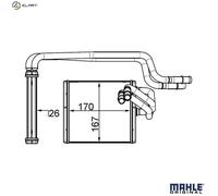 MAHLE AH 198 000S Heater matrix
