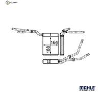 MAHLE ORIGINAL AH 199 000S Heater matrix