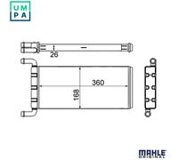 MAHLE ORIGINAL AH 241 000S Heater matrix