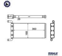 HEAT EXCHANGER INTERIOR HEATING AH 241 000S FOR VW CRAFTER/30-50/Van 2.5L 5cyl