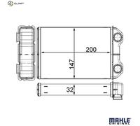 MAHLE ORIGINAL AH 251 000S Heater matrix
