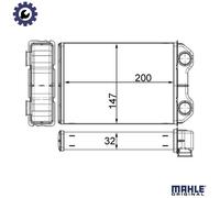 MAHLE ORIGINAL AH 251 000S Heater matrix