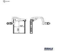 Heater core Brazed cooling fins AH 252 000S MAHLE for VW GOLF VI JETTA IV