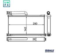 MAHLE ORIGINAL AH 261 000S Heater matrix