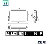 MAHLE AH37000P Interior Heating Heat Exchanger Brazed Cooling Fins Fits BMW