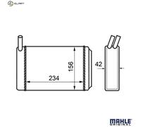 MAHLE AH 39 000S Heater matrix
