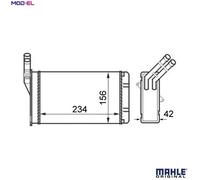 MAHLE ORIGINAL AH 43 000S Heater matrix