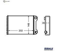 MAHLE AH 59 000S interior heat exchanger